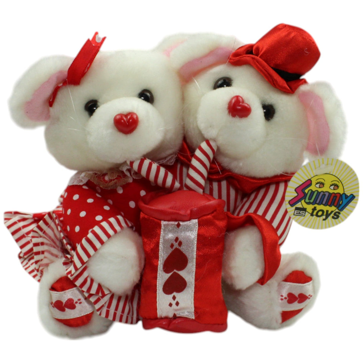 123000014529 Euro Souvenirs Sunny Toys, süßes Mäusepaar mit Getränk Kuscheltier Kumpel Leo _Vintage_ neu Vintage