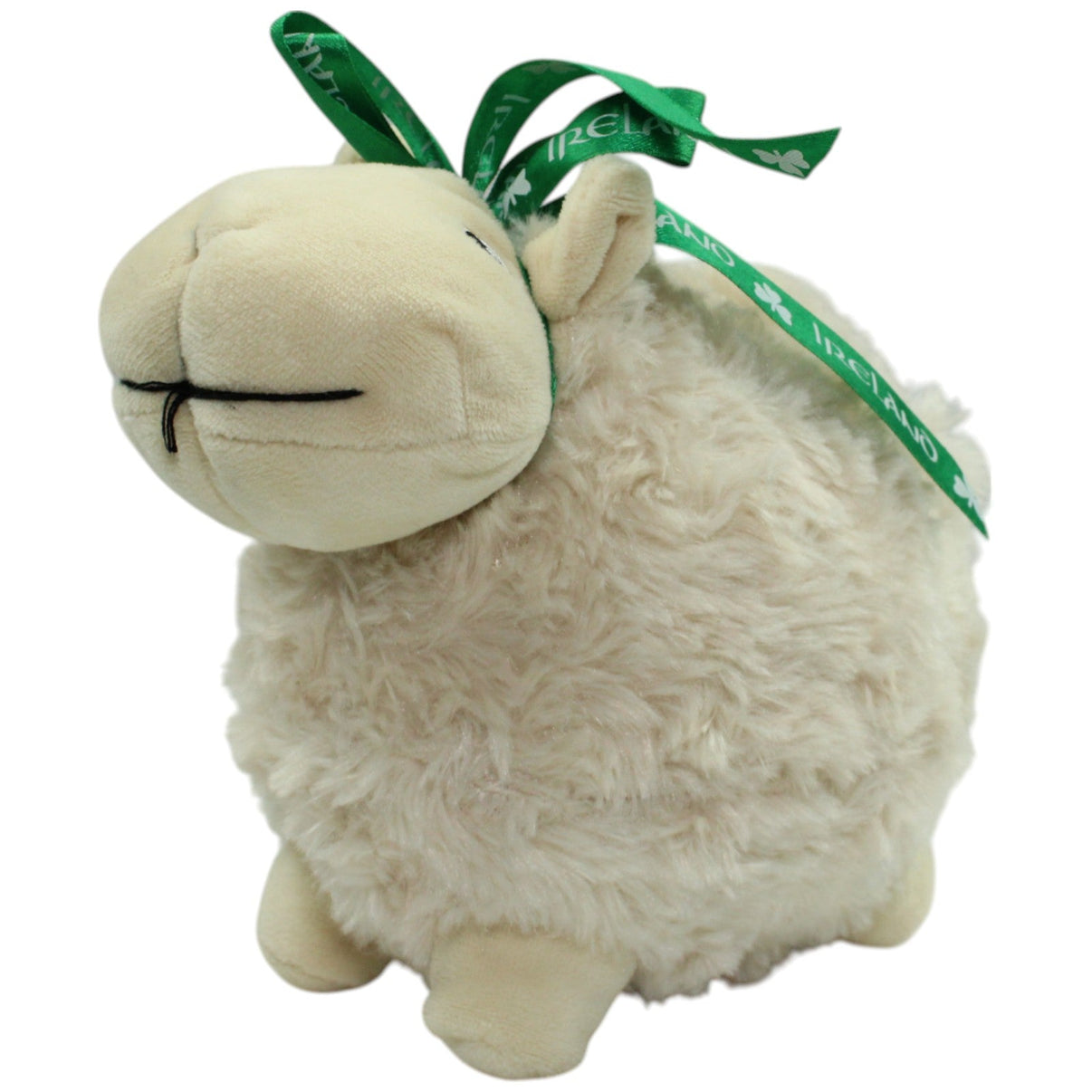 123000014563 Der Irland Shop GmbH & Co. KG Irisches weißes Schaf mit grüner Schleife Kuscheltier Kumpel Leo Gebraucht Ireland Lamm