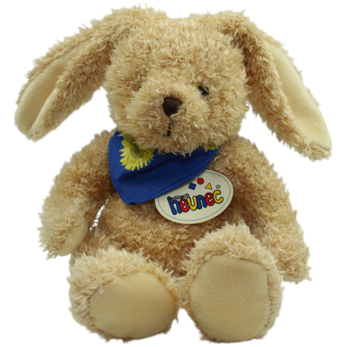 123000014612 Heunec Hellbrauner Hase mit Sonnenblumen - Halstuch Kuscheltier Kumpel Leo _Vintage_ neu Vintage