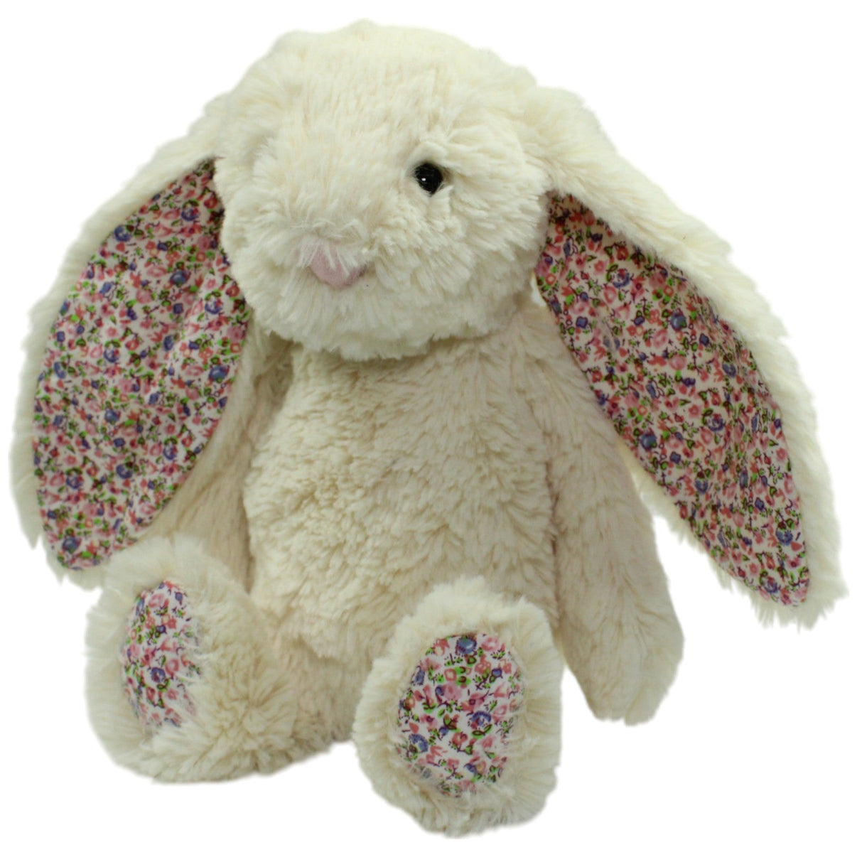 123000014639 Bauer Süßer Hase mit Blumenmuster, superweich Kuscheltier Kumpel Leo Gebraucht