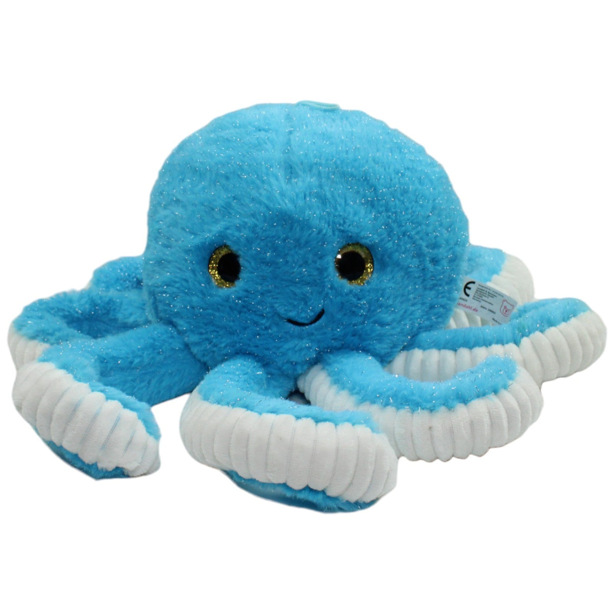 123000014658 Landahl & Baumann Süßer großer Glitzer - Tintenfisch, blau Kuscheltier Kumpel Leo Gebraucht Krake