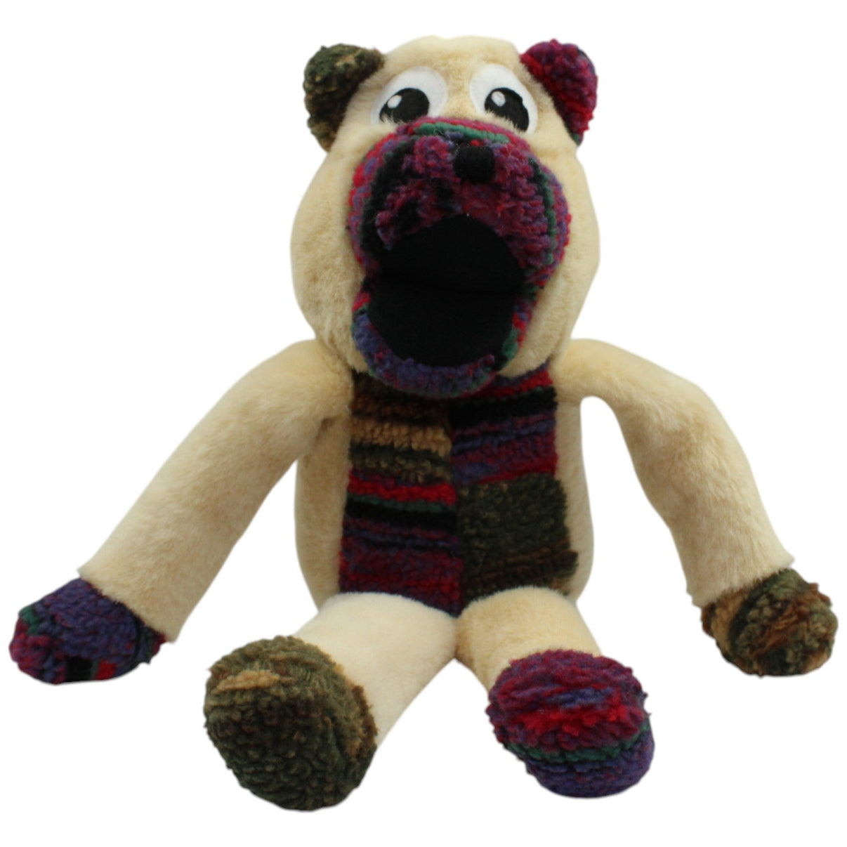123000014670 Unbekannt Patchwork Schlenker Katze mit Sound, groß Kuscheltier Kumpel Leo Gebraucht