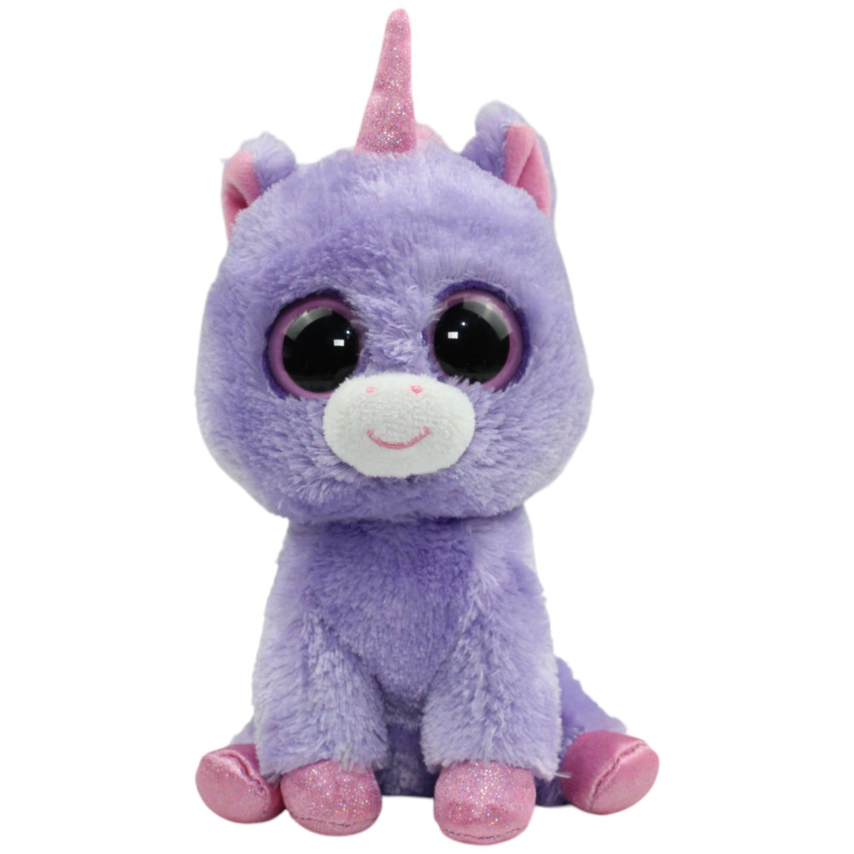 123000014679 TY Lila Einhorn Rainbow, klein Kuscheltier Kumpel Leo Fantasy Gebraucht