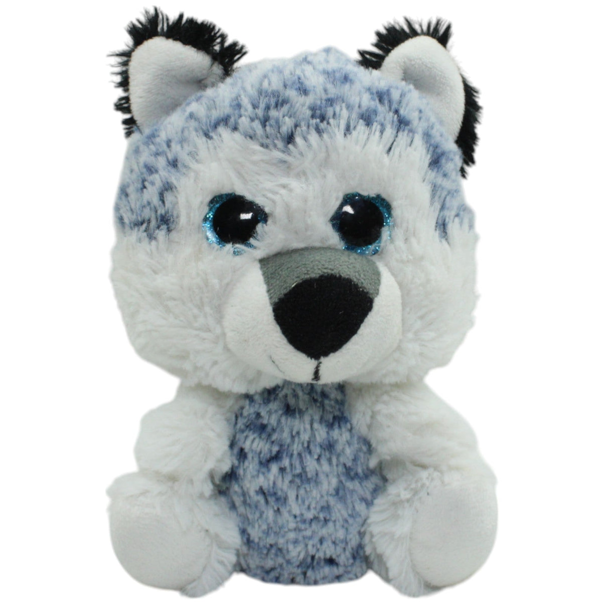 123000014687 Heunec Süßer Husky mit Glitzeraugen, sitzend Kuscheltier Kumpel Leo Gebraucht Hund