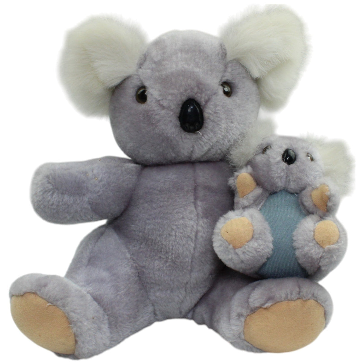 123000014698 Unbekannt Koala mit Baby auf dem Schoß, grau Kuscheltier Kumpel Leo Gebraucht