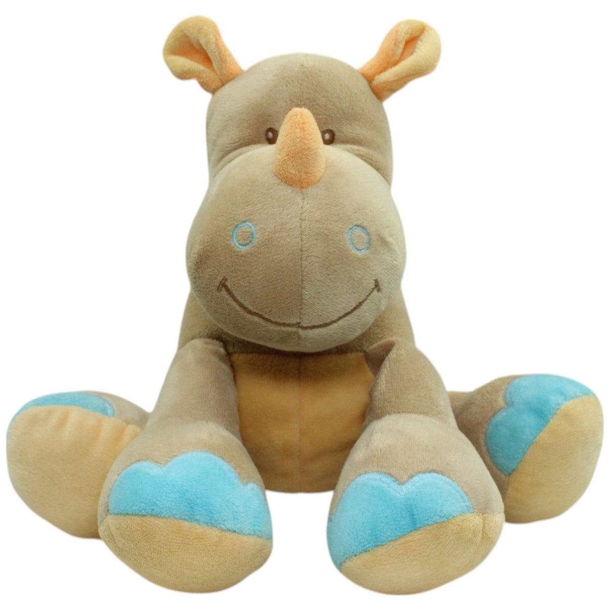 123000014701 Unbekannt Schlenker Nashorn mit Plame, beige Kuscheltier Kumpel Leo Gebraucht