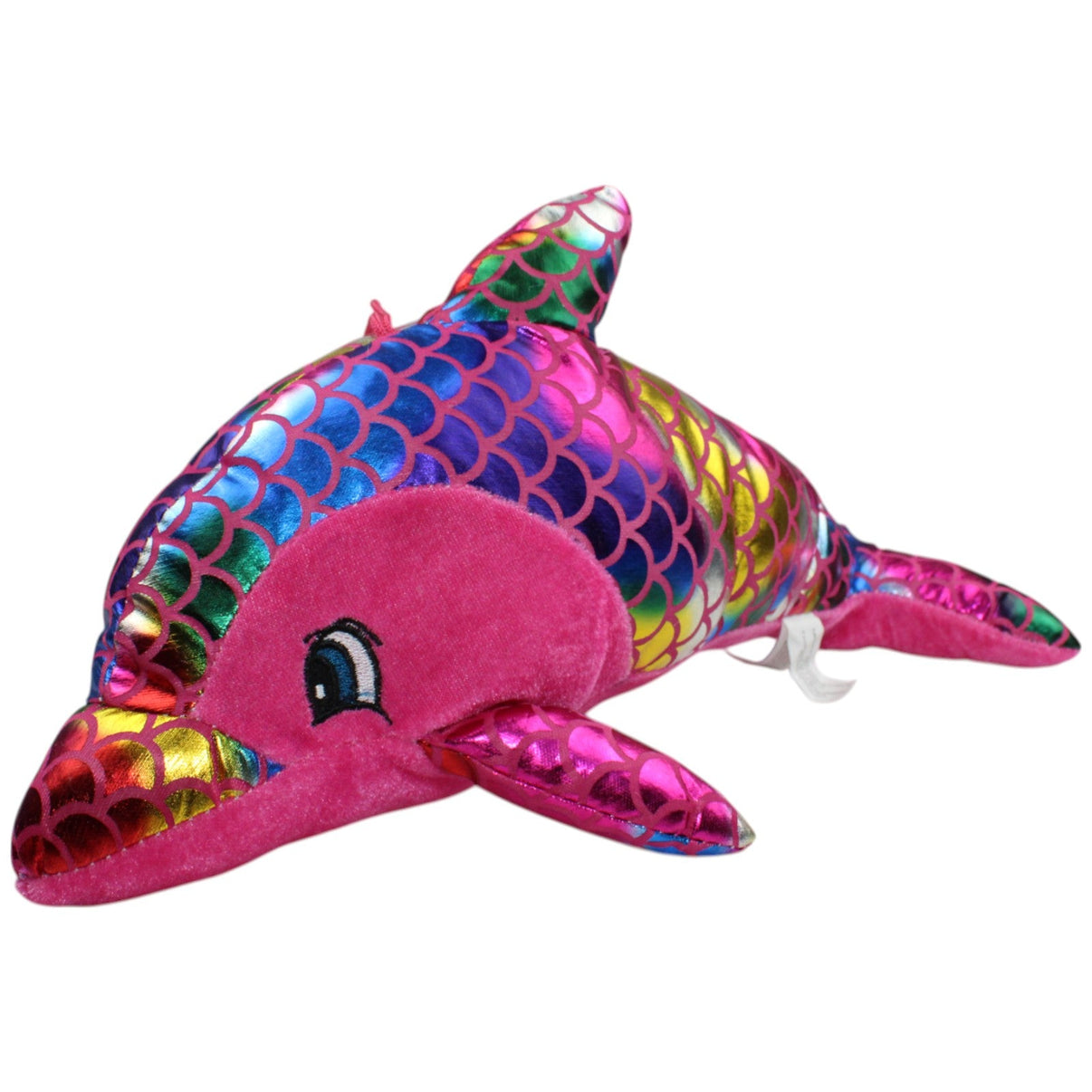 123000014710 B&G International Pinker Glitzer Delfin, groß Kuscheltier Kumpel Leo Gebraucht