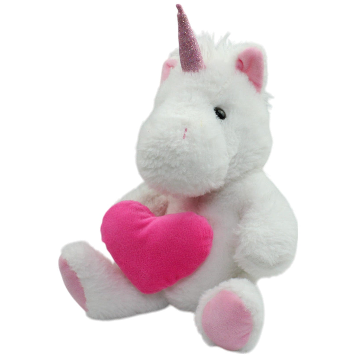 123000014721 Magomora Weißes Einhorn mit Herz, sitzend Kuscheltier Kumpel Leo Gebraucht