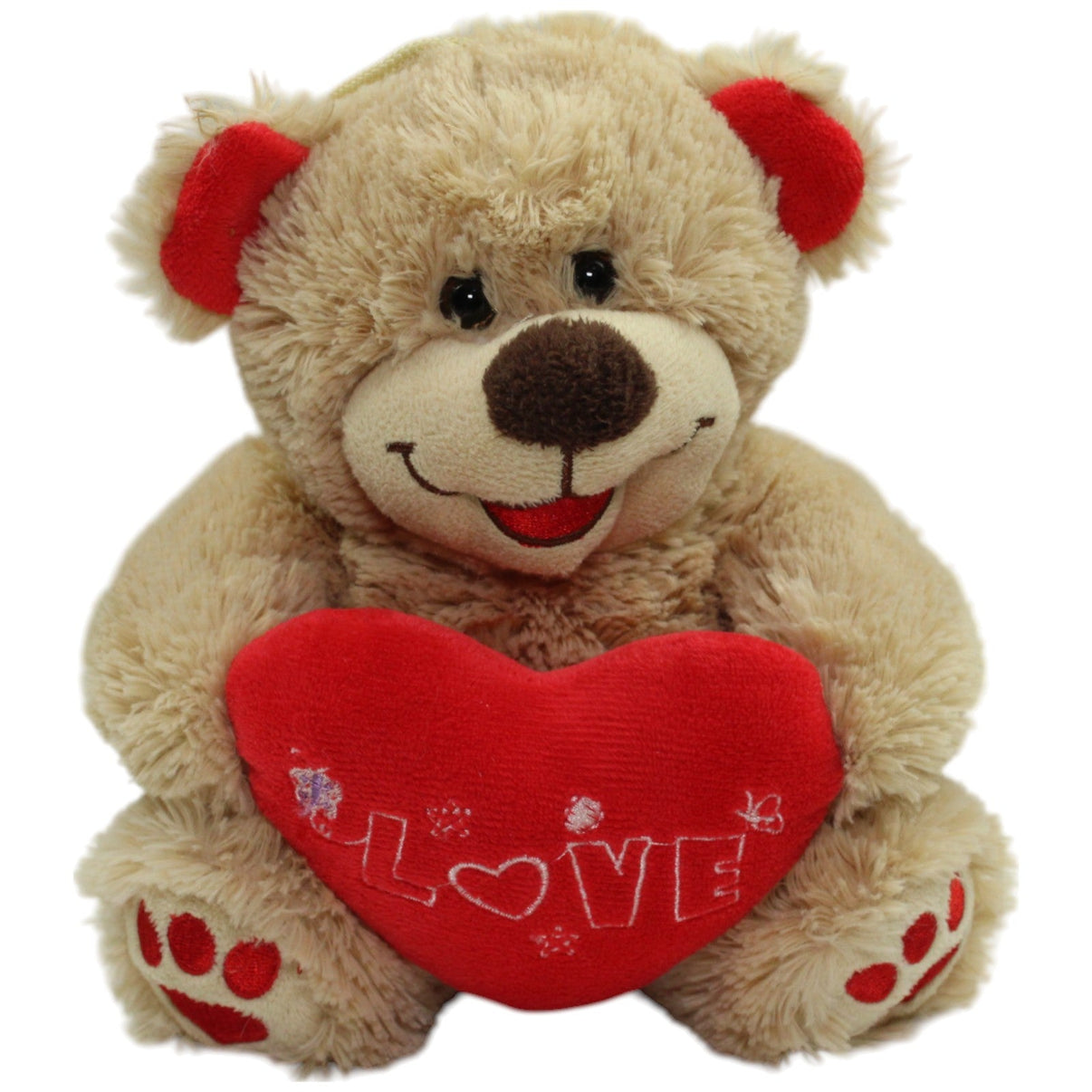 123000014743 Paul Import Beiger Teddybär mit Herz "LOVE" Kuscheltier Kumpel Leo Gebraucht Teddy Teddybär