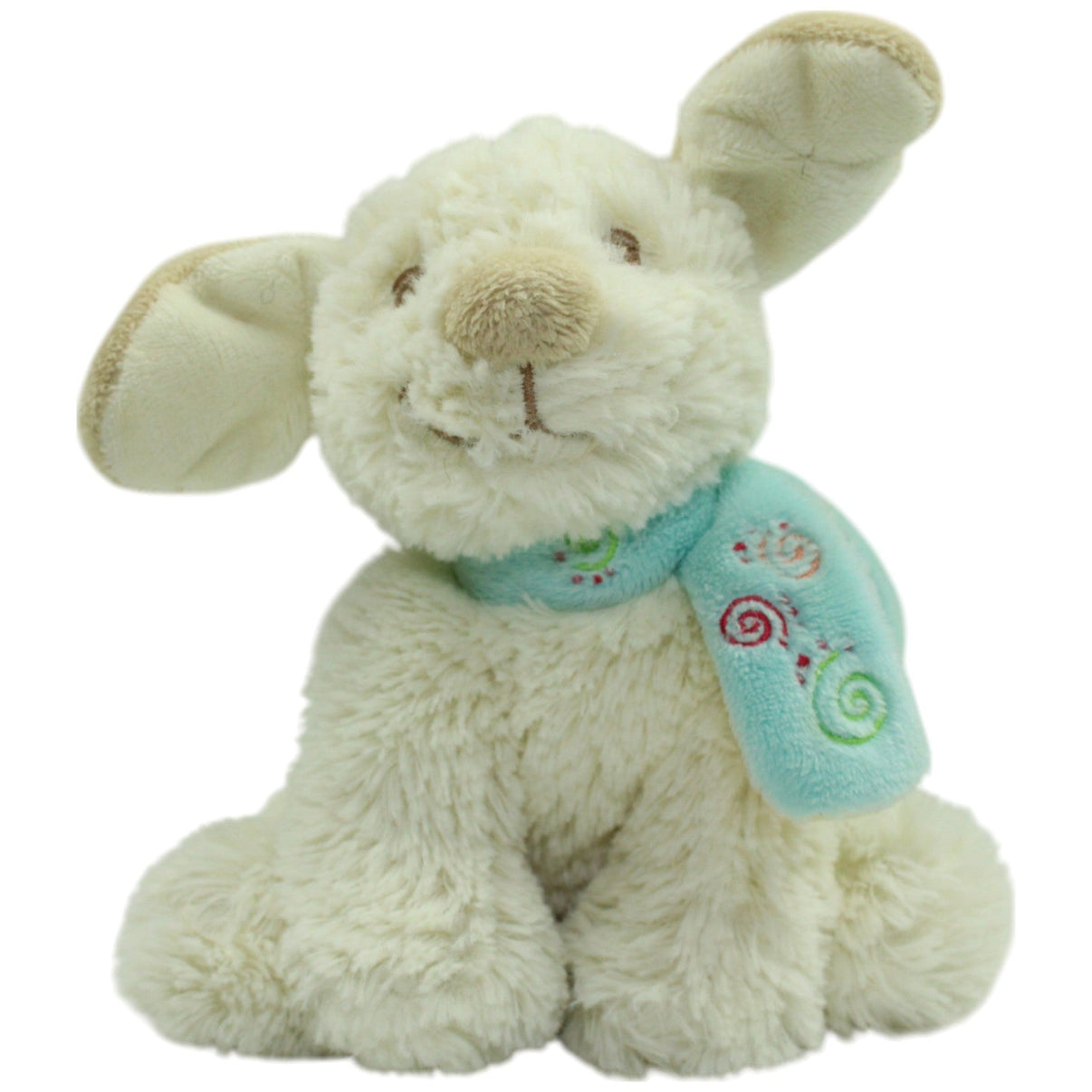 123000014748 Amtoys Noukie's, süßer beiger Hund mit Schal Kuscheltier Kumpel Leo _Vintage_ Gebraucht Vintage