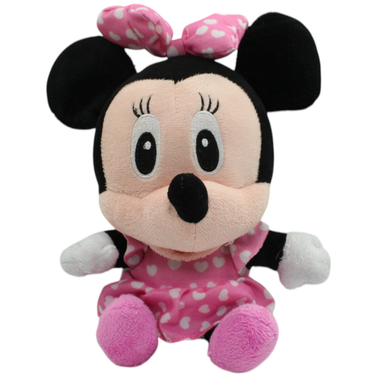 123000014766 Unbekannt Disney Baby Minnie Maus im pinken Kleid, sitzend Kuscheltier Kumpel Leo Gebraucht