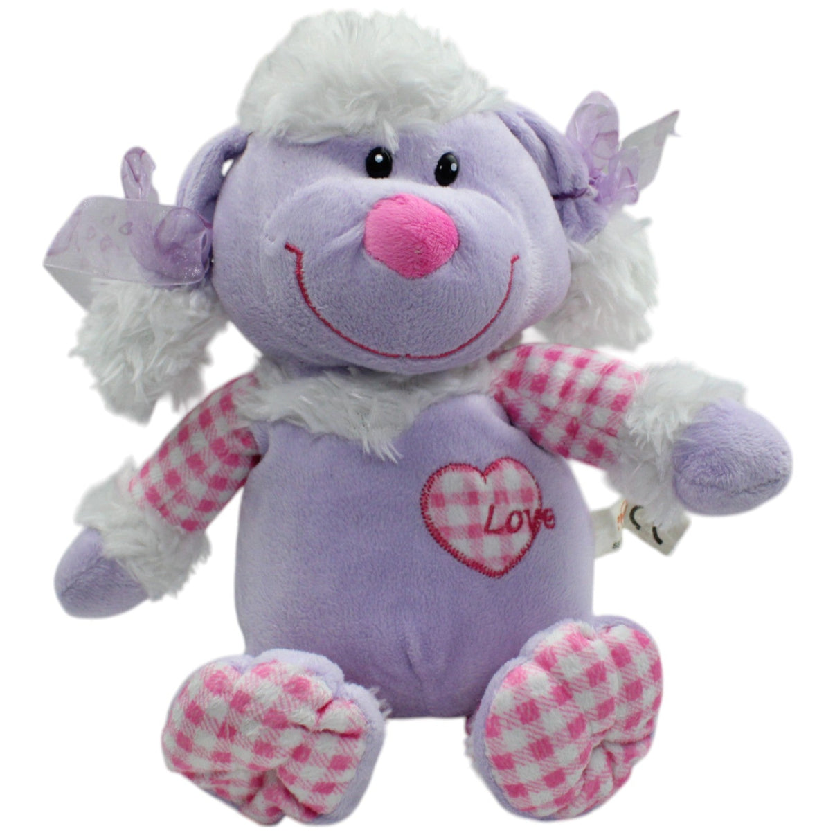123000014779 PMS Süßer Schlenker Pudel mit Herz "LOVE", lila Kuscheltier Kumpel Leo Gebraucht Hund