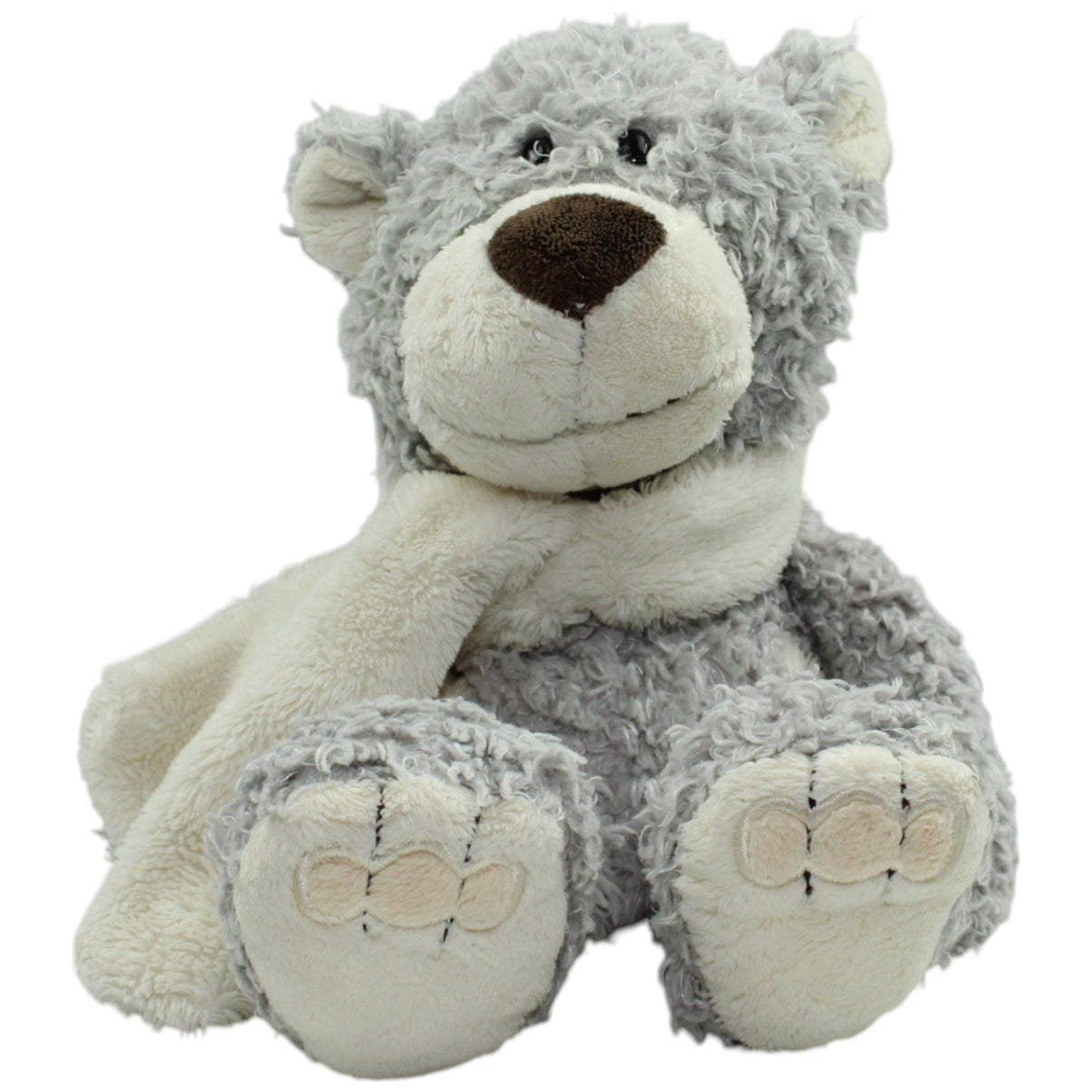 123000014801 NICI Teddybär mit Schal, grau Kuscheltier Kumpel Leo Gebraucht Teddy Teddybär