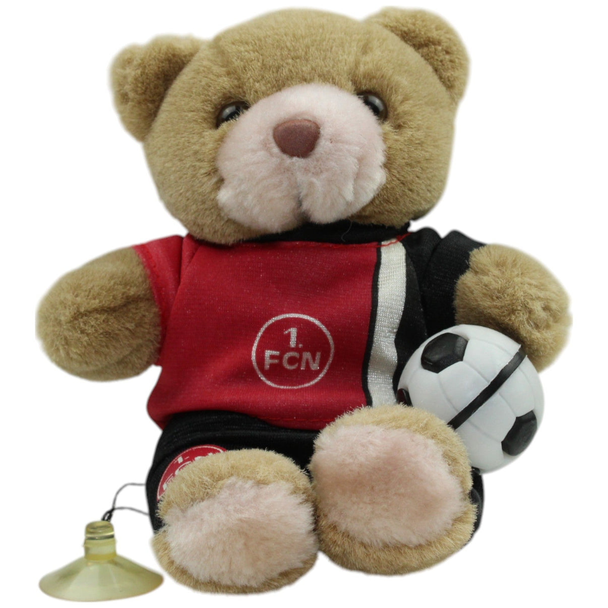 123000014815 Unbekannt Teddy mit 1. FC Nürnberg Trikot & Fußball mit Saugnapf Kuscheltier Kumpel Leo Gebraucht Teddy Teddybär