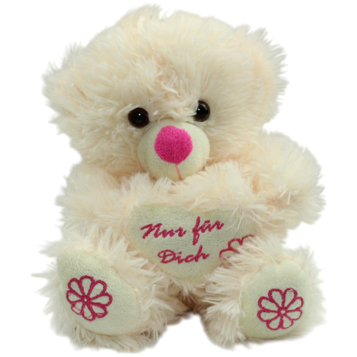 123000014819 Unbekannt Zotteliger Teddybär mit Herz "Nur für Dich" Kuscheltier Kumpel Leo Gebraucht Teddy Teddybär