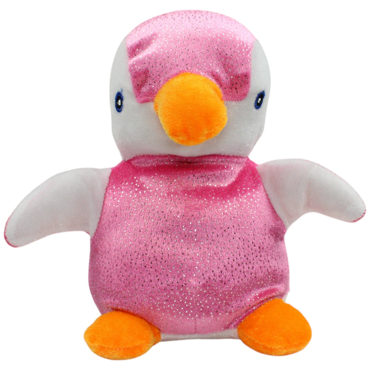 123000014831 P&R Im - und Export Süßer pinker Glitzer Pinguin Kuscheltier Kumpel Leo Gebraucht