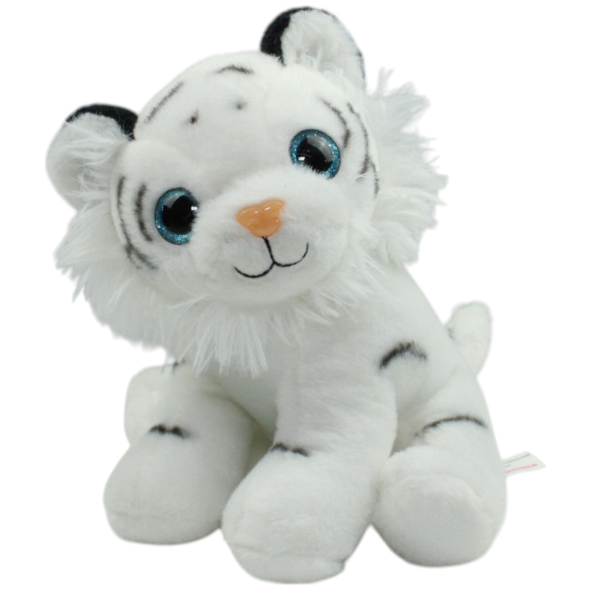 123000014855 Landahl & Baumann Süßer weißer Tiger mit Glitzer - Augen Kuscheltier Kumpel Leo Gebraucht Raubkatze