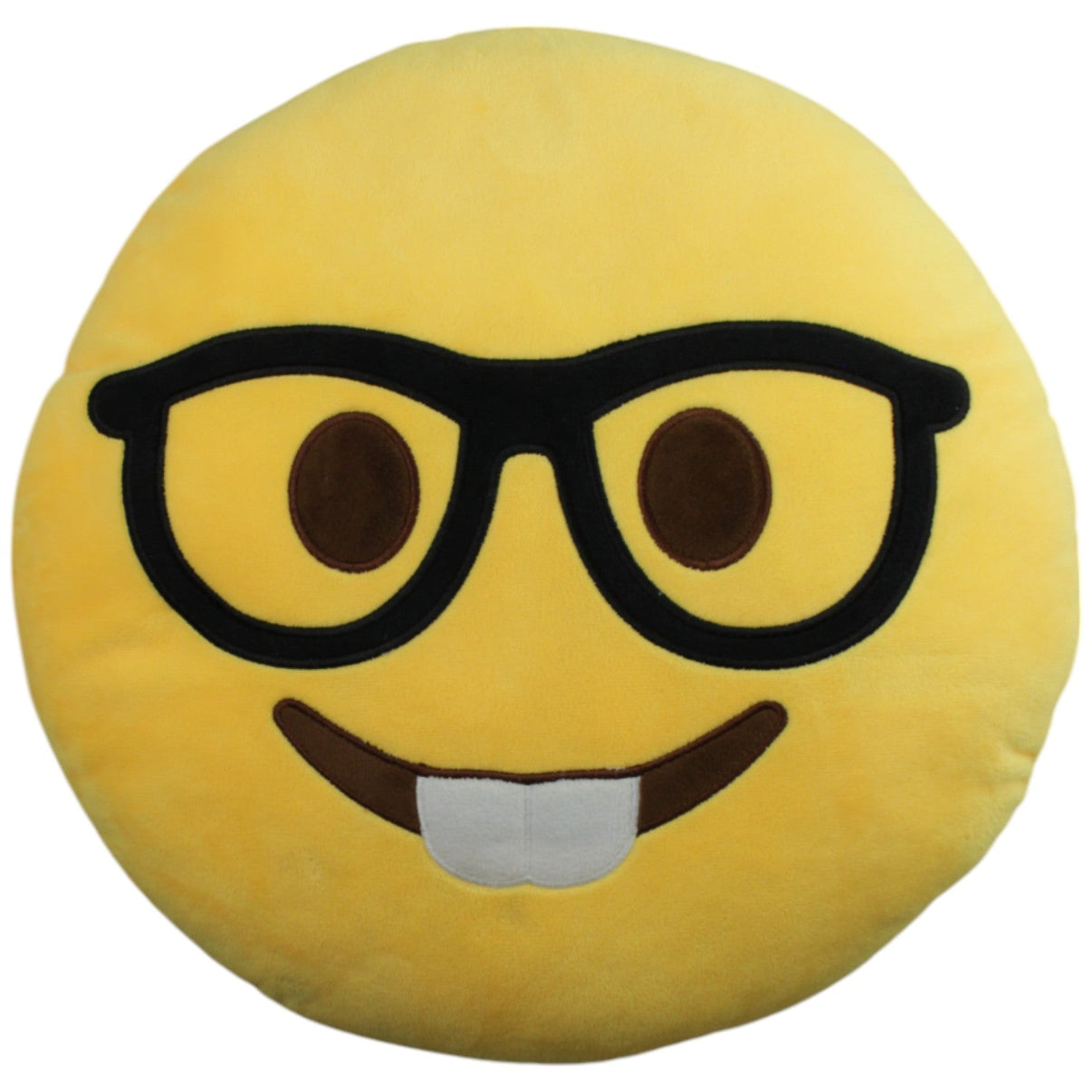 123000014919 Unbekannt Lachender Emoji mit Hasenzähnen und Brille Formkissen Kumpel Leo Gebraucht