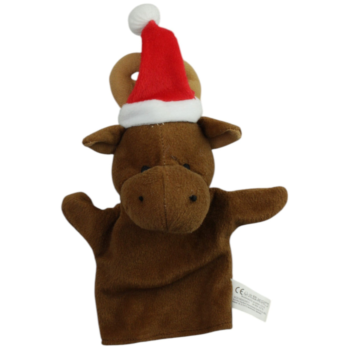 123000014933 Kaufland Elch mit Weihnachtsmütze Handpuppe Kumpel Leo Gebraucht