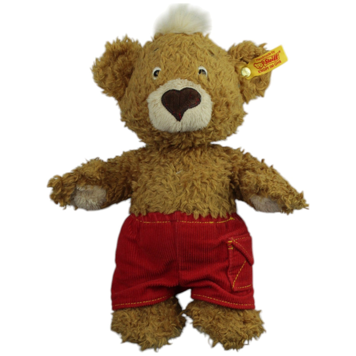 123000015027 Steiff Knopf Teddybär ohne Tasche (014444) Kuscheltier Kumpel Leo Gebraucht Teddy Teddybär