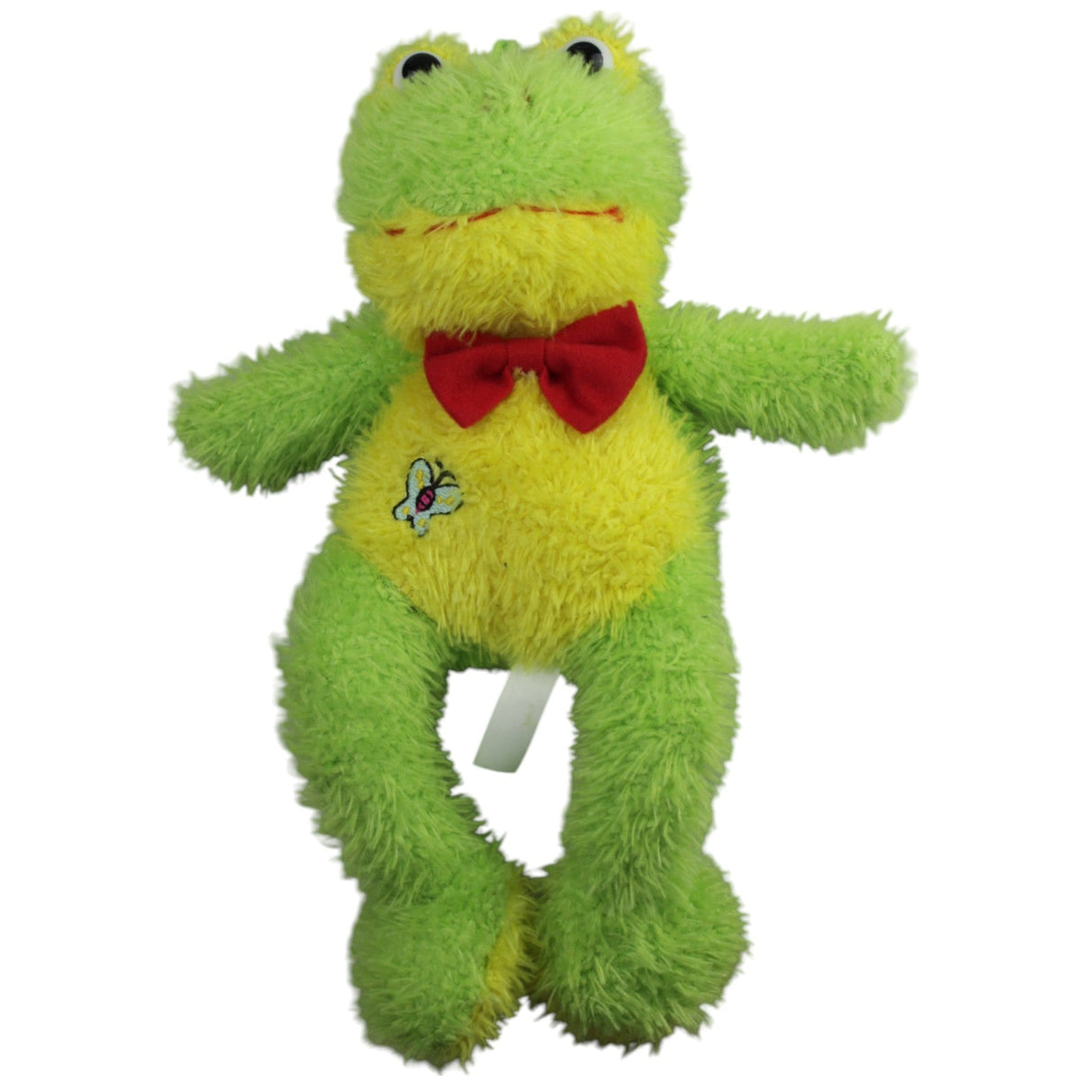 123000015038 Oskar Braun Plüschwaren Grüner Frosch mit Fliege, groß Kuscheltier Kumpel Leo Gebraucht