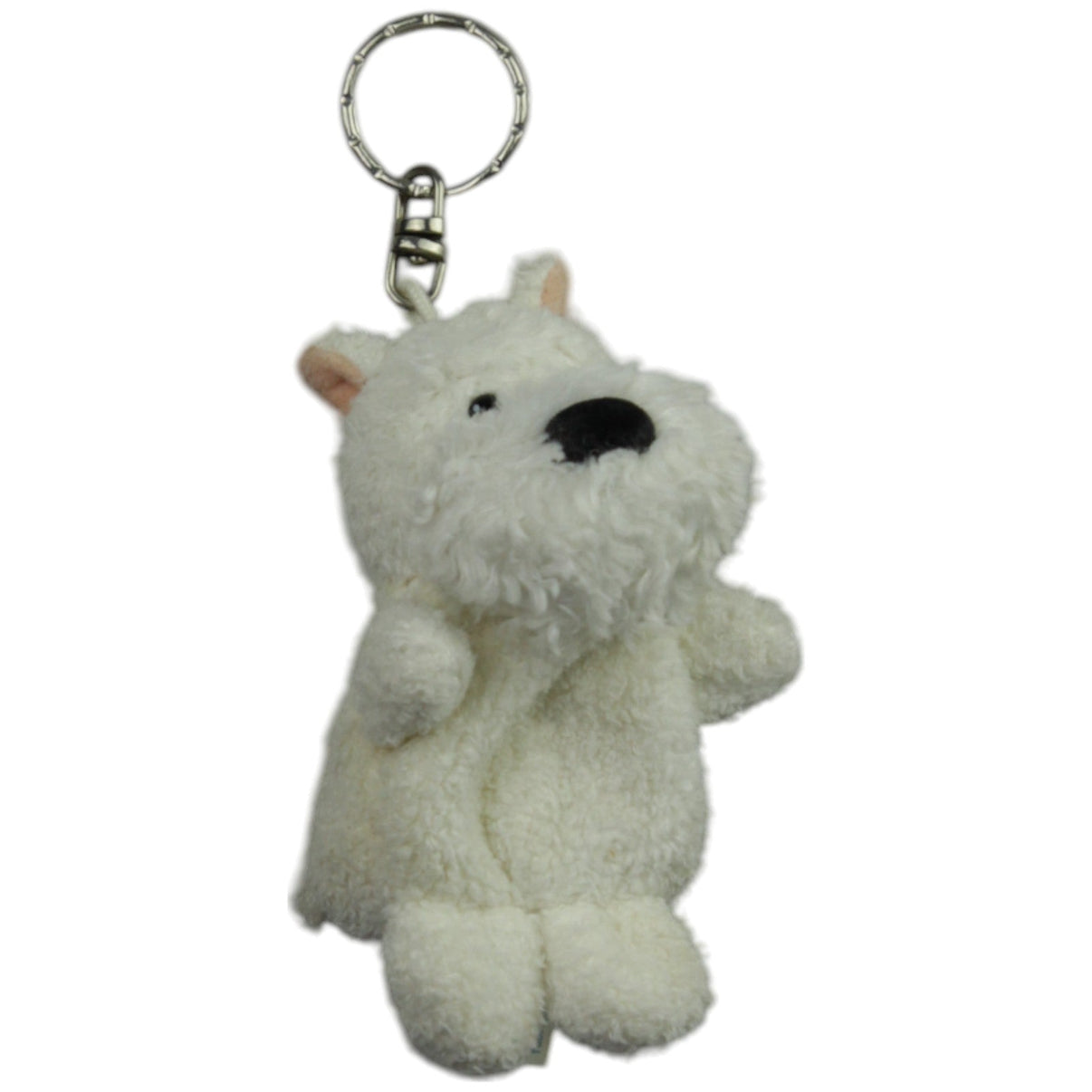 123000015070 NICI Süßer Foxterrier, weiß Schlüsselanhänger Kumpel Leo _Vintage_ Gebraucht Hund