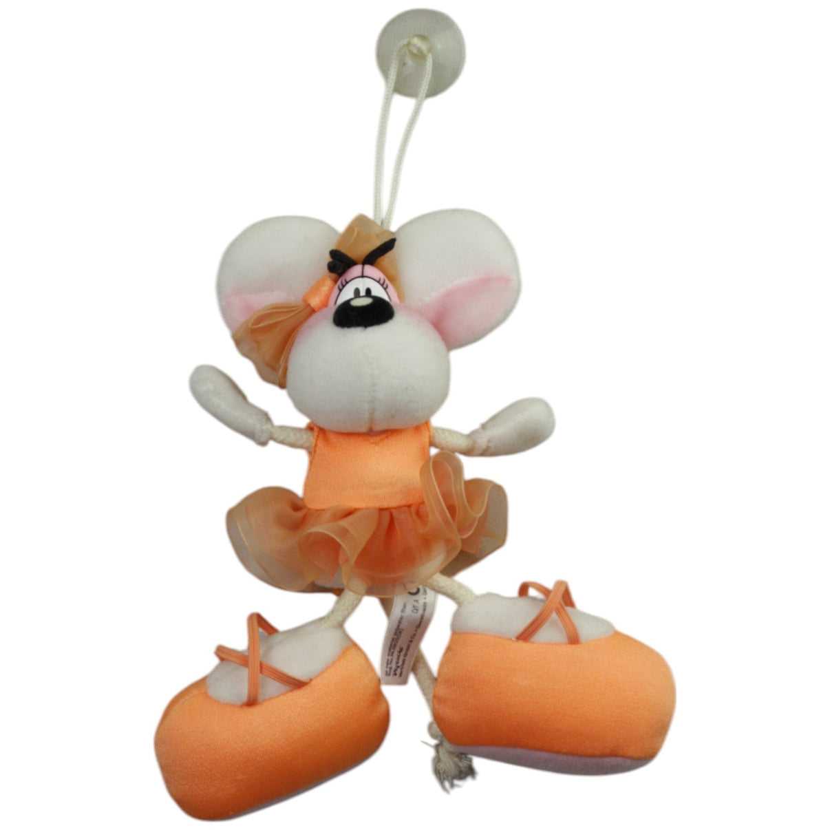 123000015098 Depesche Diddlina Ballerina, orange Aufhänger mit Saugnapf Kumpel Leo _Vintage_ Diddl Gebraucht