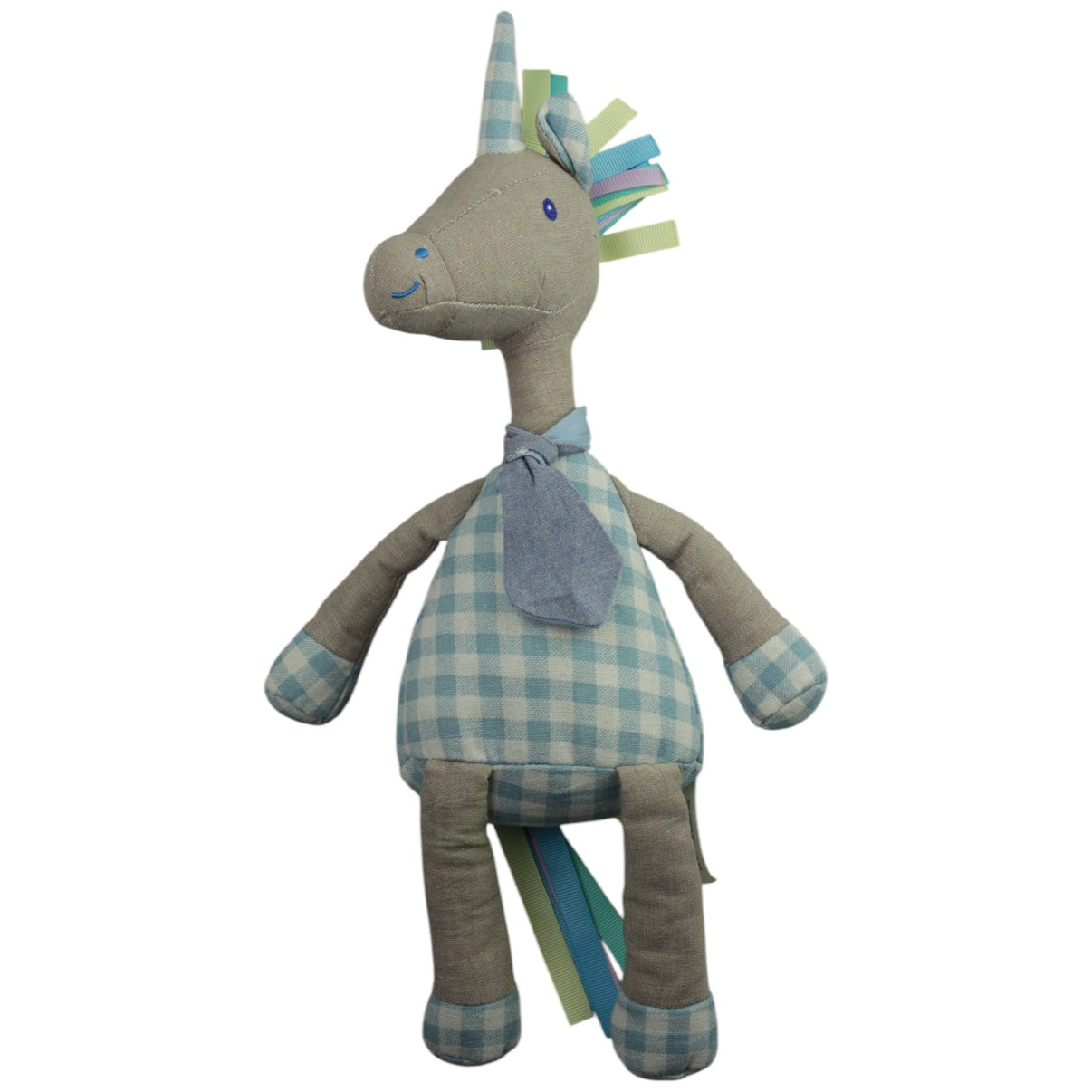123000015132 Gries Deco Company Schlenker Einhorn mit Krawatte, blaukariert Schlüsselanhänger Kumpel Leo Gebraucht