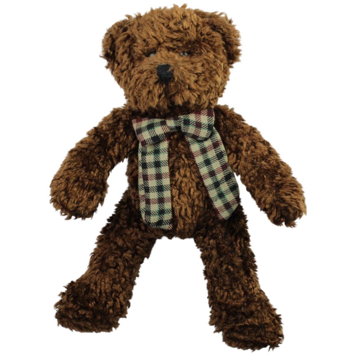 123000015205 Unbekannt Dunkelbrauner Teddy mit Schleife Kuscheltier Kumpel Leo Gebraucht Teddy Teddybär