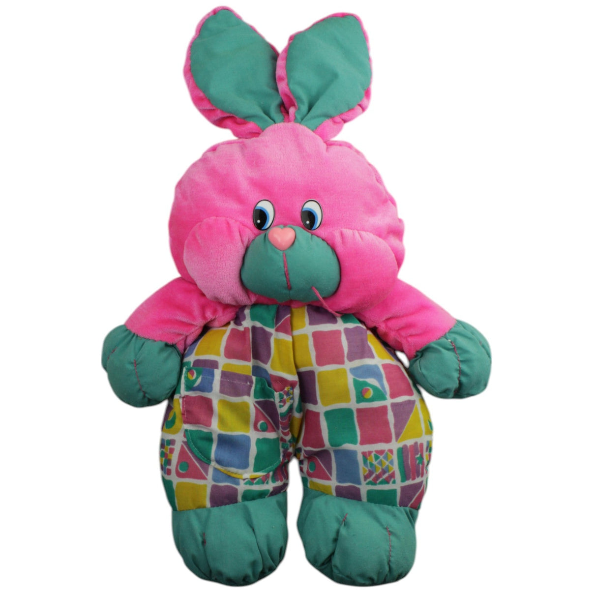 123000015225 GEGU Pinker Hase mit Hosentasche (ohne Baby) Kuscheltier Kumpel Leo _Vintage_ Gebraucht Vintage