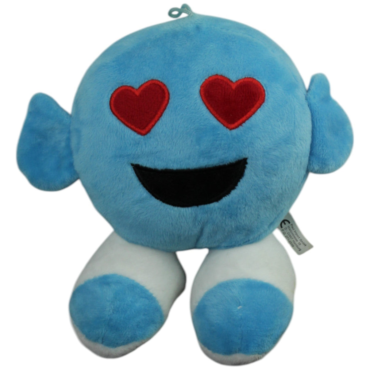 123000015261 Paul Import Blauer Smiley mit Herzaugen Plüschfigur Kumpel Leo Gebraucht