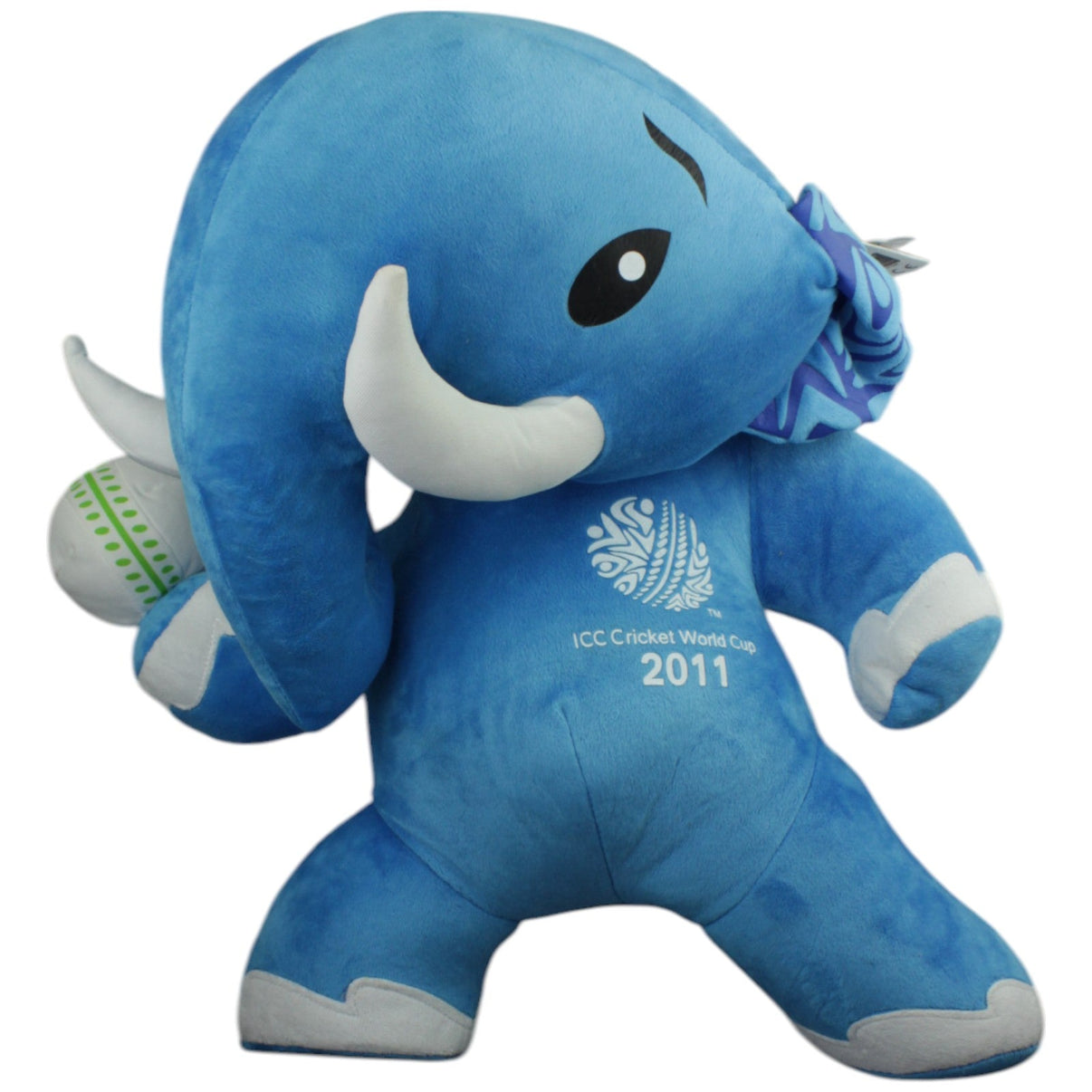 123000015262 Simba ICC Cricket World Cup 2011 Maskottchen, Stumpy Kuscheltier Kumpel Leo Elefant neu