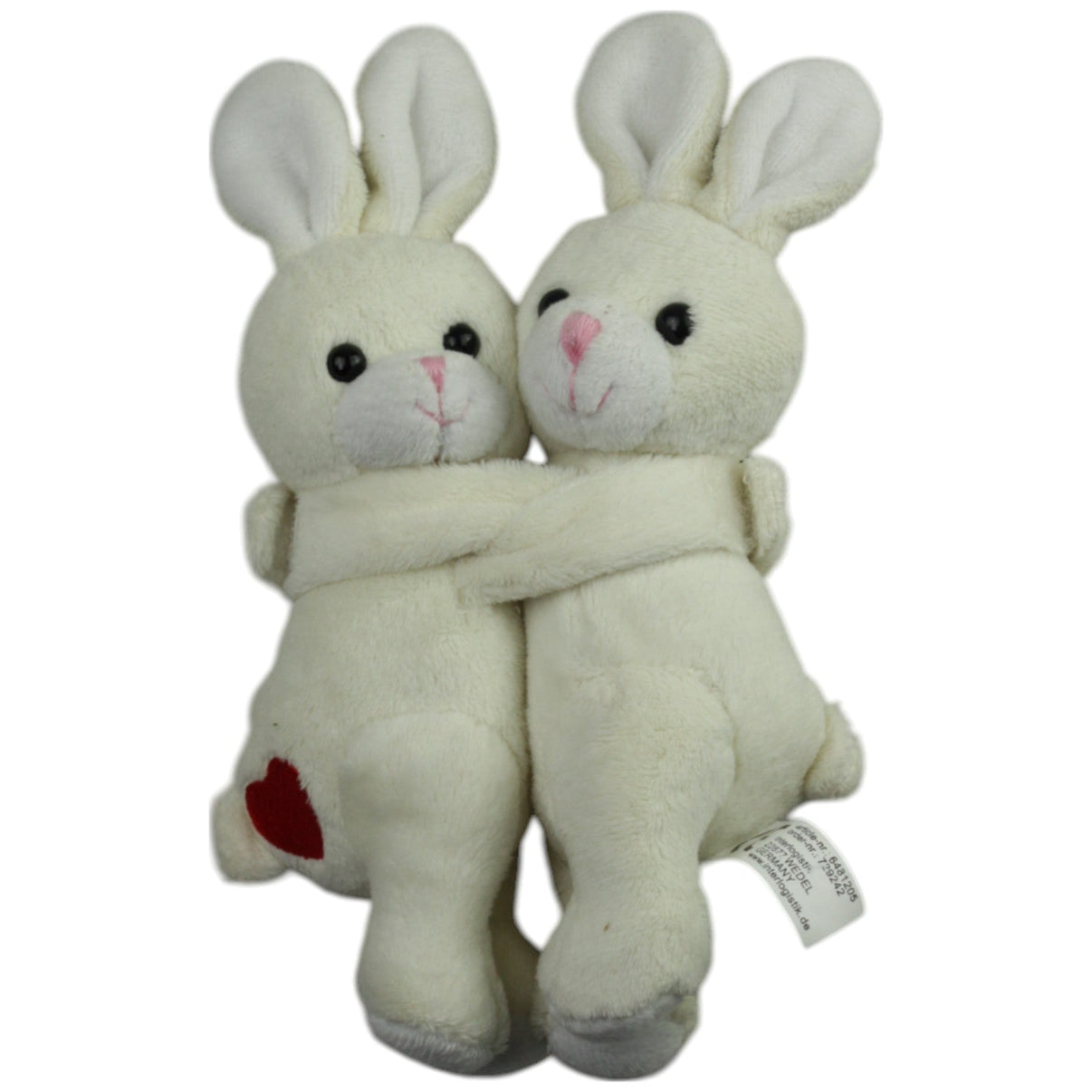 123000015291 Interlogistik Süßes umarmendes Hasenpaar, beige Kuscheltier Kumpel Leo Gebraucht Ostern Osternhase