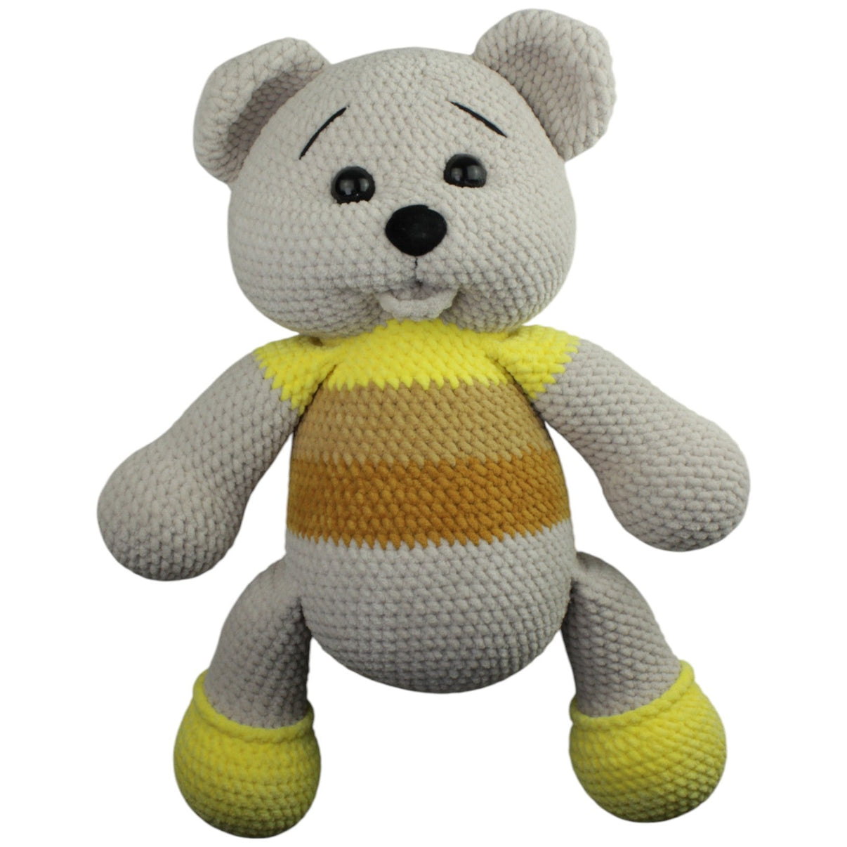 123000015323 Unbekannt XL gehäkelter Teddybär Kuscheltier Kumpel Leo Gebraucht Teddy Teddybär
