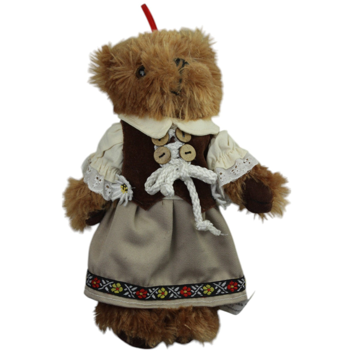 123000015354 Euro Souvenirs Teddy im bayerischen Dirndl Kuscheltier Kumpel Leo _Vintage_ Gebraucht Teddy