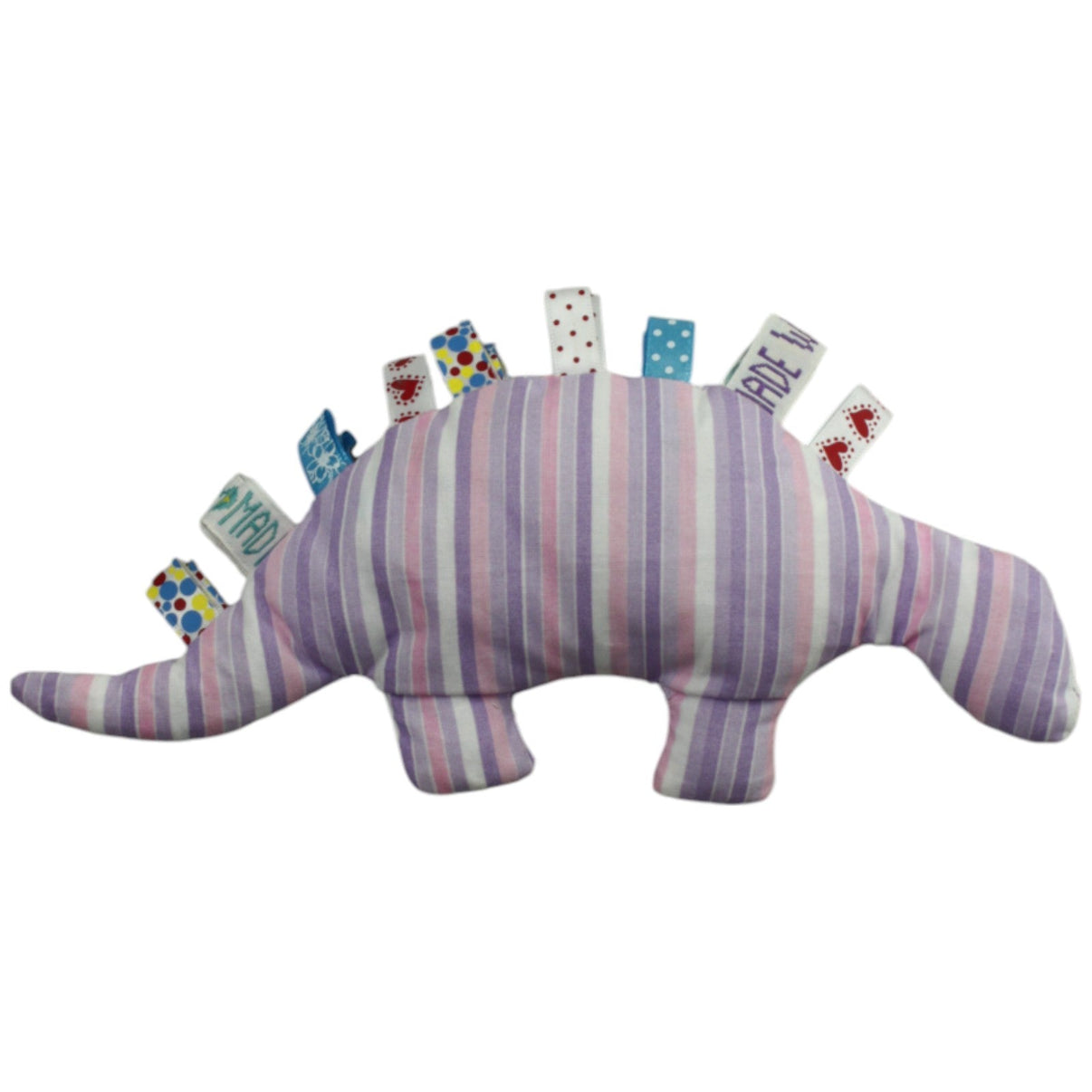 123000015355 Unbekannt Süßer flacher Dinosaurier, gestreift Kuscheltier Kumpel Leo Dino Dinosaurier Gebraucht