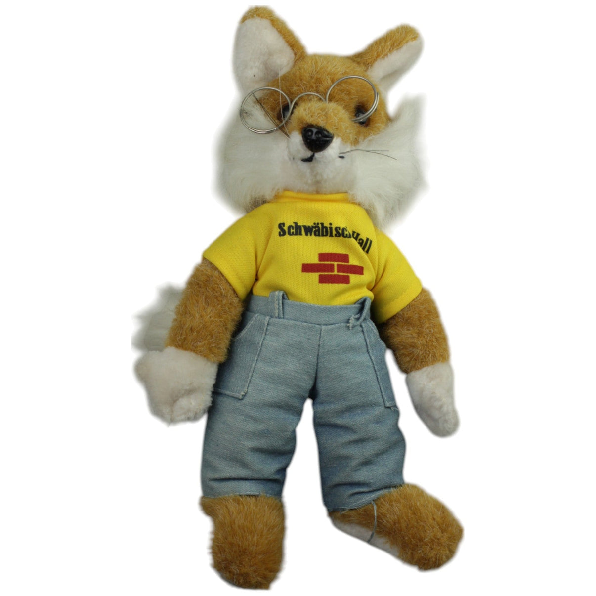 123000015359 Unbekannt Männlicher Bausparfuchs mit Brille von Schwäbisch Hall Kuscheltier Kumpel Leo Fuchs Gebraucht