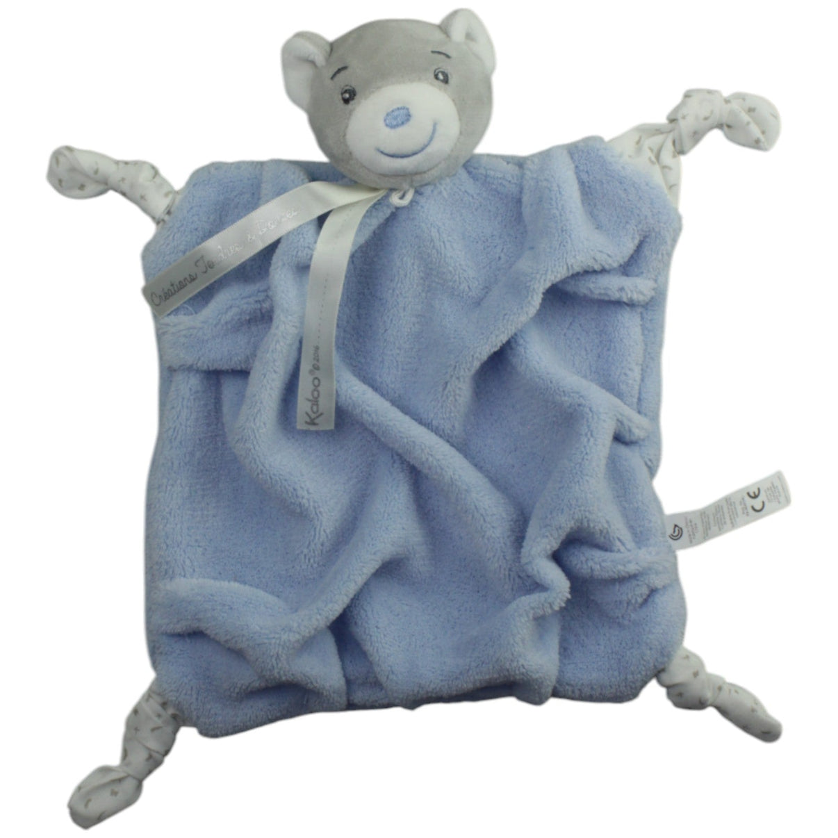 123000015378 Juratoys Kaloo, blauer Teddybär Schmusetuch mit Schnullerhalter Kumpel Leo Gebraucht Knuddeltuch Kuscheltuch