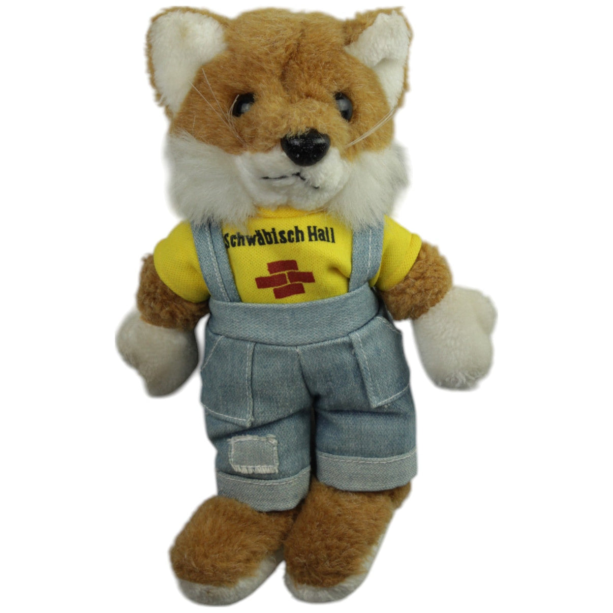 123000015380 Unbekannt Männlicher Bausparfuchs mit Latzhose von Schwäbisch Hall Kuscheltier Kumpel Leo Fuchs Gebraucht