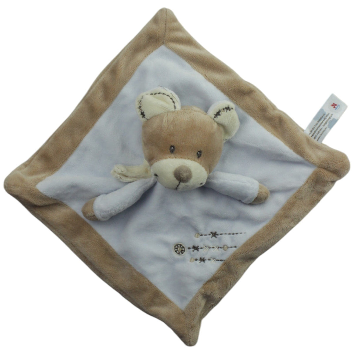 123000015381 Nicotoy Teddybär, hellblau - braun Schmusetuch Kumpel Leo Gebraucht Knuddeltuch Kuscheltuch