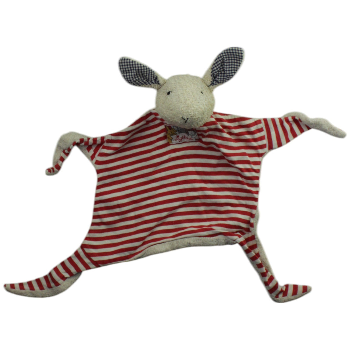 123000015388 Sigikid Frottee Lamm, rot gestreift Schmusetuch Kumpel Leo Gebraucht Knuddeltuch Kuscheltuch