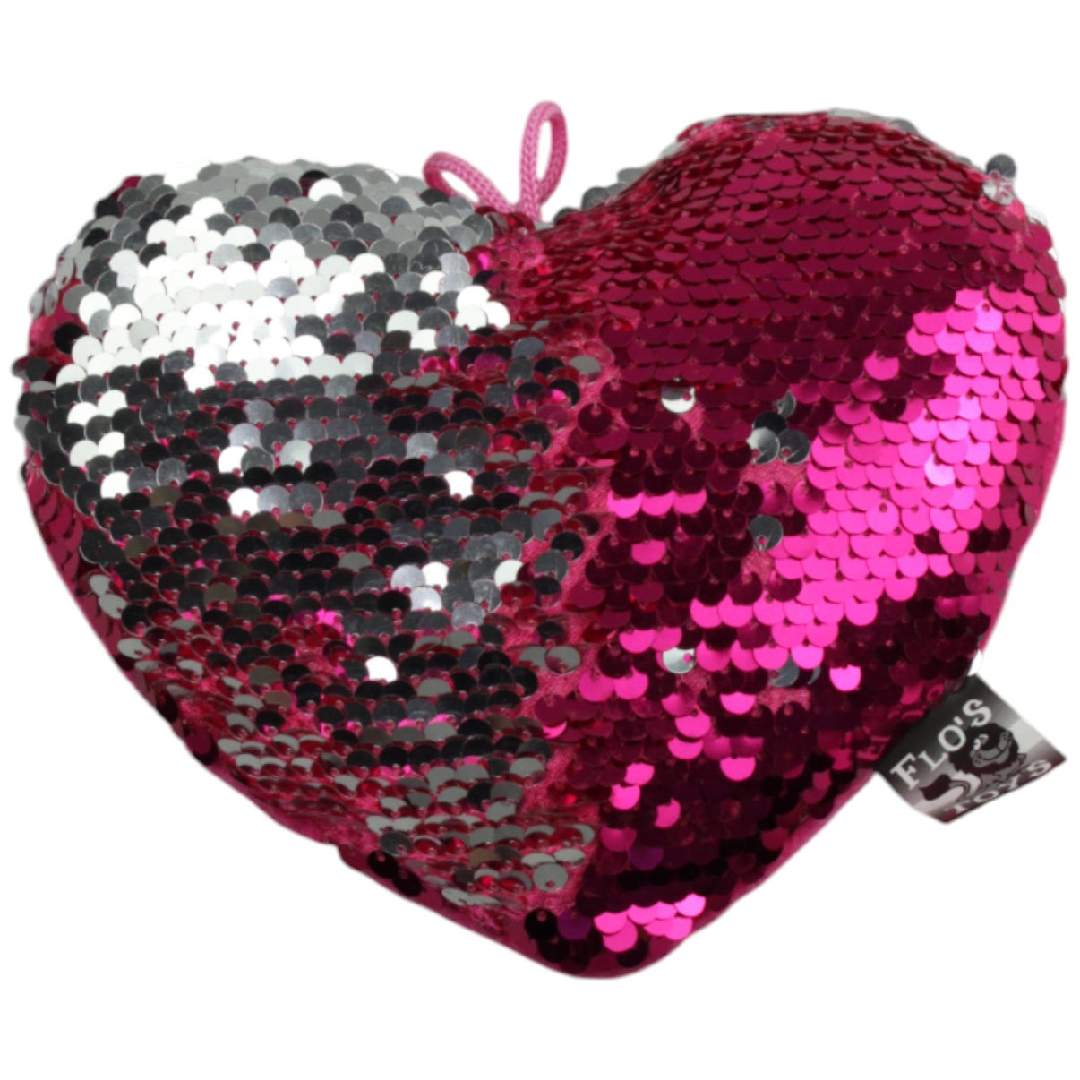 123000015407 FLOTI Flos Toys, Pailletten - Herz silber/pink Plüschfigur Kumpel Leo Gebraucht