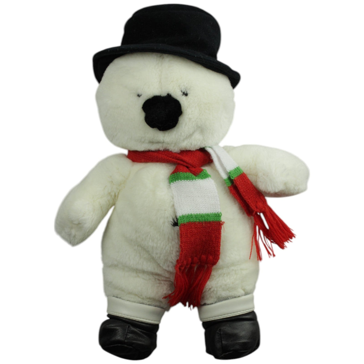 123000015433 Unbekannt Schneemann mit Hut, Schal & Stiefel Plüschfigur Kumpel Leo Gebraucht