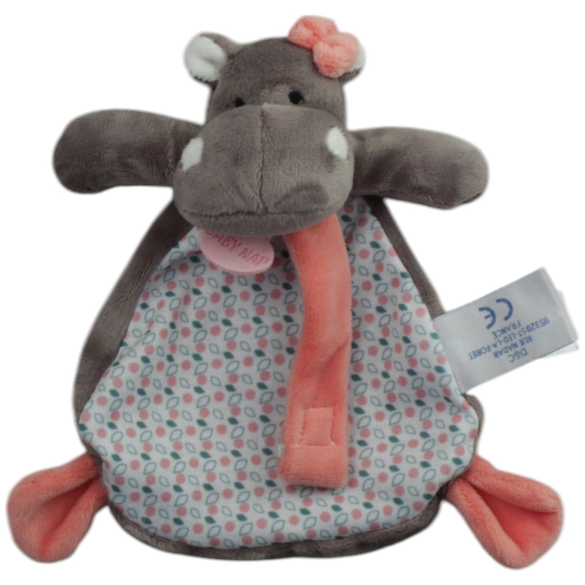 123000015437 DOUDOU ET Compagnie Paris Baby Nat´ Nilpferd Schmusetuch mit Schnullerhalter Kumpel Leo Gebraucht