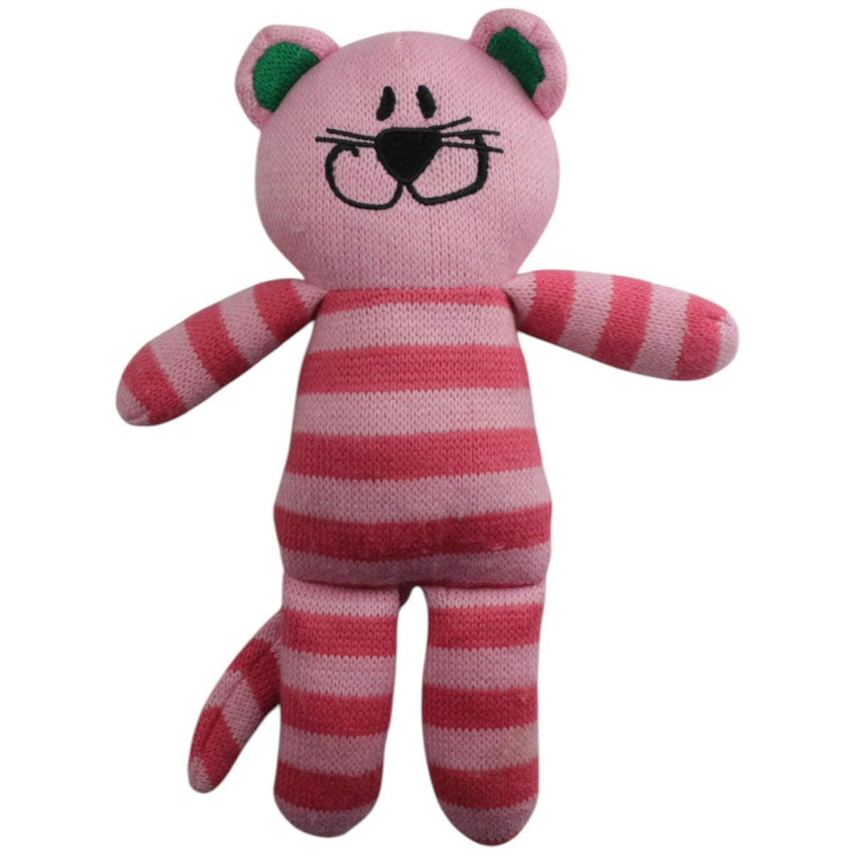 123000015467 Zebra A/S Gestreifte Schlenker Katze, rosa - pink Kuscheltier Kumpel Leo Gebraucht