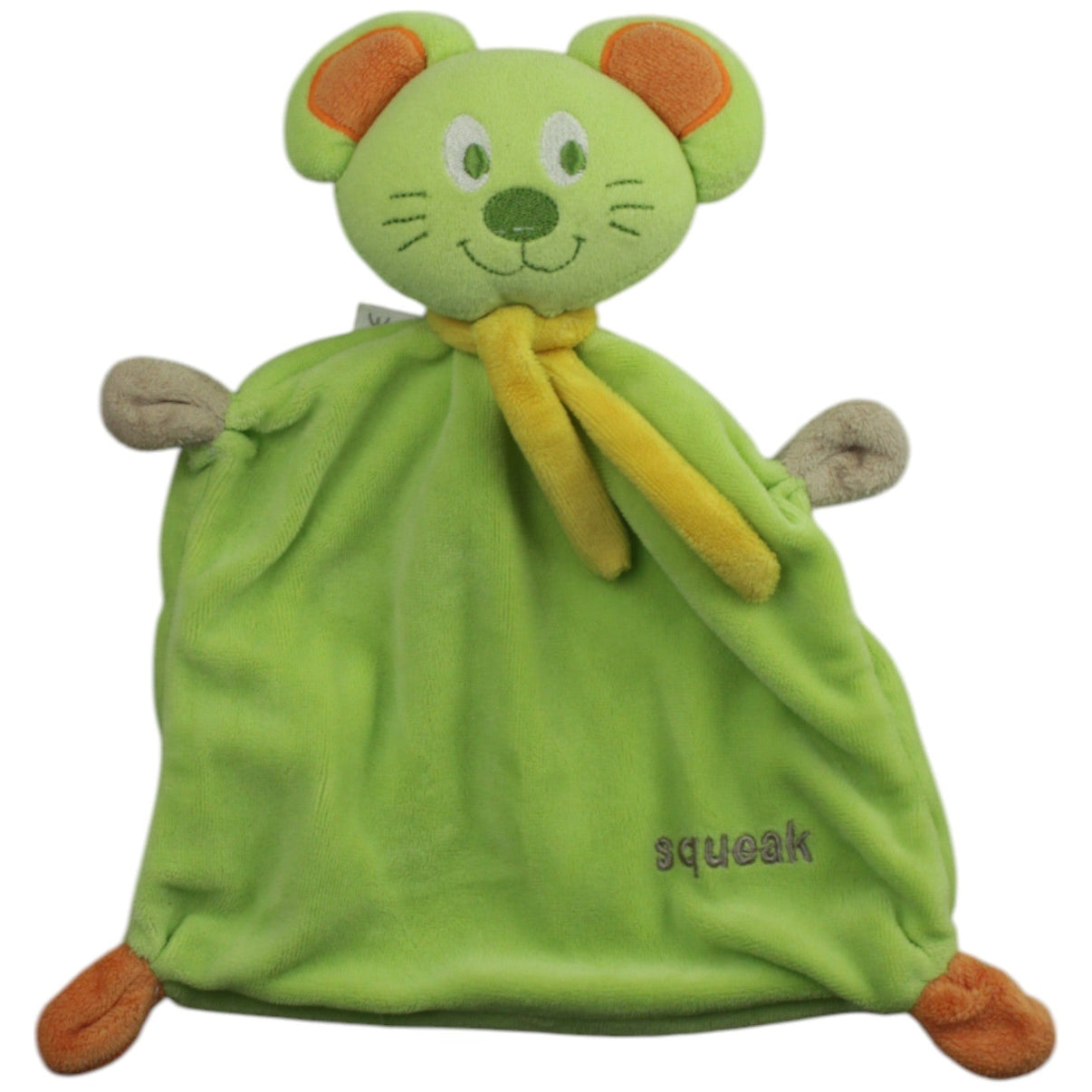 123000015488 Baby Club Grüne Maus "squeak" Schmusetuch mit Rassel Kumpel Leo C&A Gebraucht Knuddeltuch