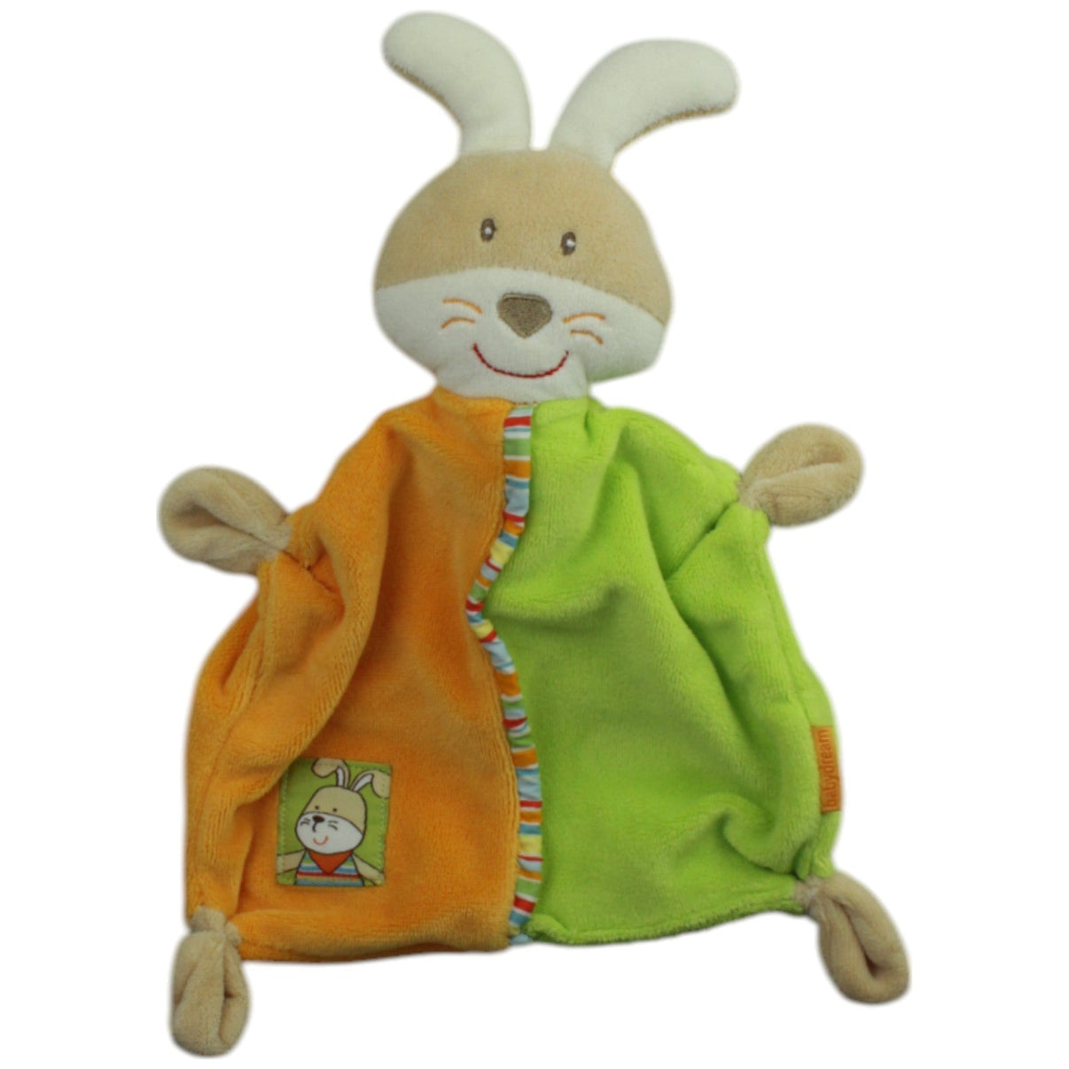 123000015496 Babydream Süßer Hase, orange - grün Schmusetuch Kumpel Leo Gebraucht Rossmann