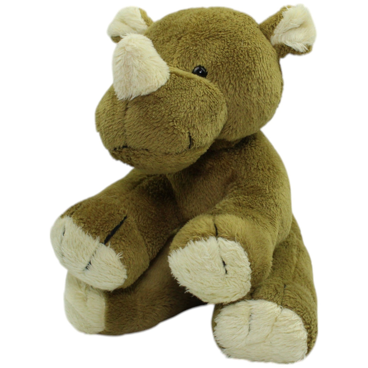 123000015500 Hümmer Werbung Süßes Nashorn, olivfarben Kuscheltier Kumpel Leo Gebraucht