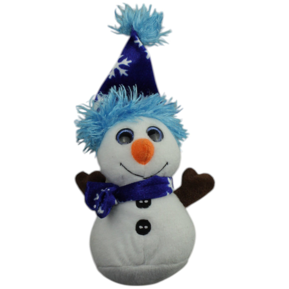 123000015514 Unbekannt Kleiner Schneemann mit Mütze & Schal Plüschfigur Kumpel Leo Gebraucht