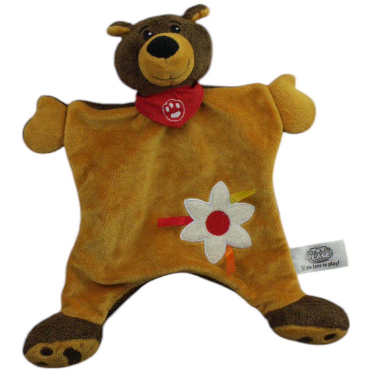 123000015522 Toy Place Bär mit Blume, braun Schmusetuch Kumpel Leo Gebraucht Knuddeltuch Kuscheltuch